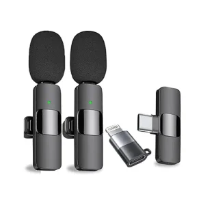 K9 Dual Wireless Clip Microphone Type C & Lightning
